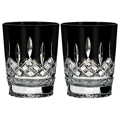 Waterford Black Cut Crystal Tumbler, Set of 2